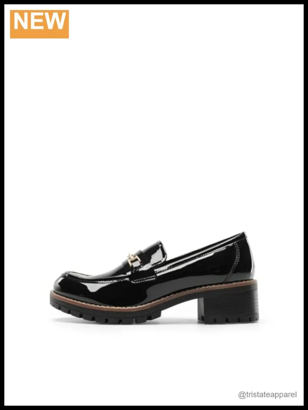 Chunky Platform Loafers, Slip-On Dressy Business Casual Shoes, Faux Leather